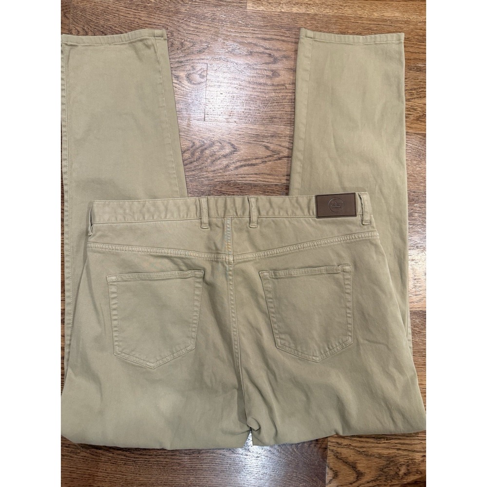 Peter Millar Men's Lightweight Khaki Tan Chino Pants 36x31 with 5 Pockets - Picture 5 of 6
